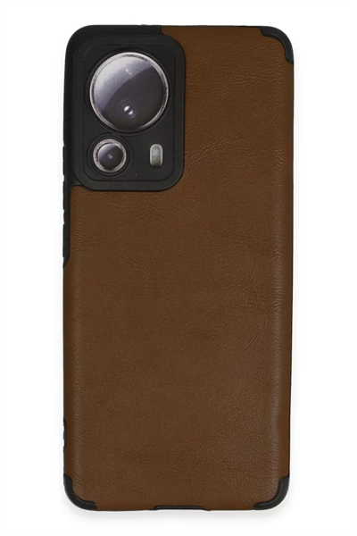 Xiaomi Mi 13 Lite Kılıf Loop Deri Silikon - Kahverengi