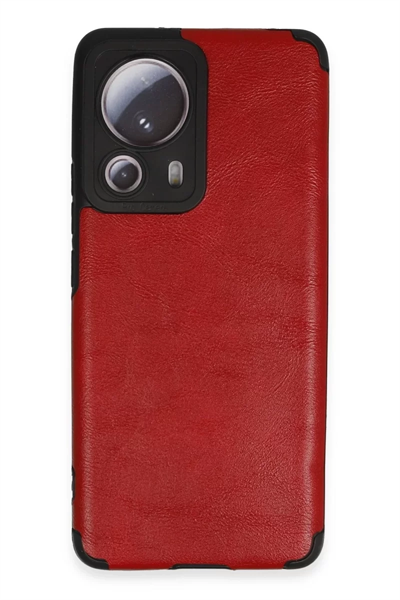 Xiaomi Mi 13 Lite Kılıf Loop Deri Silikon - Kırmızı
