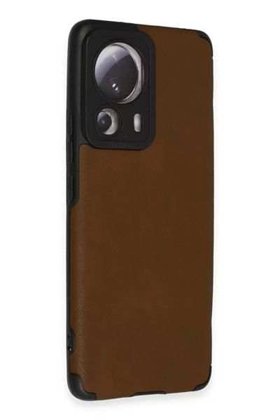 Xiaomi Mi 13 Lite Kılıf Loop Deri Silikon - Kahverengi