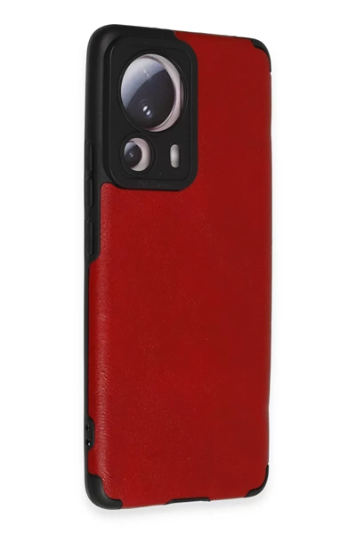 Xiaomi Mi 13 Lite Kılıf Loop Deri Silikon - Kırmızı