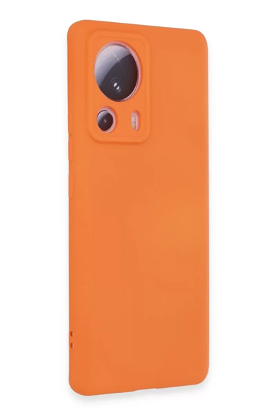 Xiaomi Mi 13 Lite Kılıf Nano içi Kadife Silikon - Turuncu