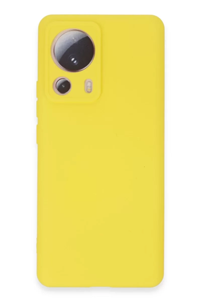 Xiaomi Mi 13 Lite Kılıf Nano içi Kadife Silikon - Sarı