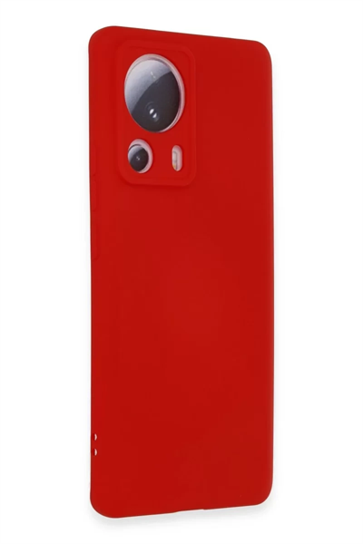 Xiaomi Mi 13 Lite Kılıf Nano içi Kadife Silikon - Kırmızı