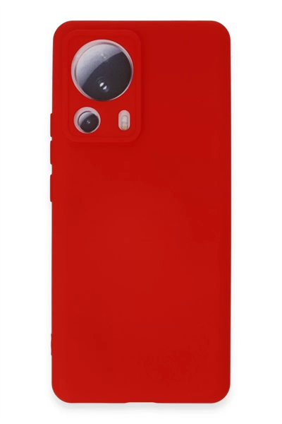 Xiaomi Mi 13 Lite Kılıf Nano içi Kadife Silikon - Kırmızı