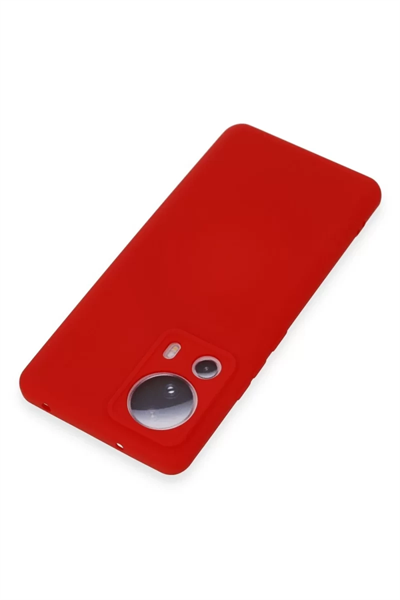 Xiaomi Mi 13 Lite Kılıf Nano içi Kadife Silikon - Kırmızı