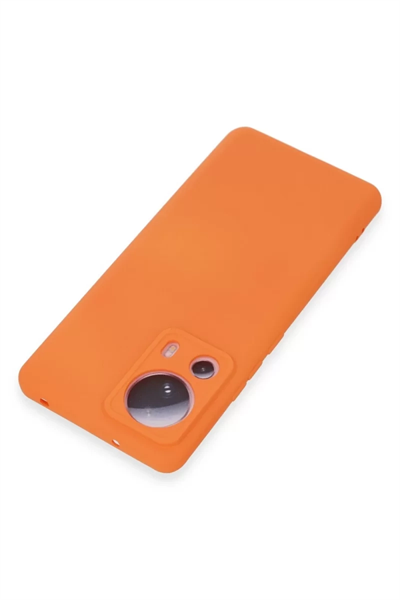 Xiaomi Mi 13 Lite Kılıf Nano içi Kadife Silikon - Turuncu