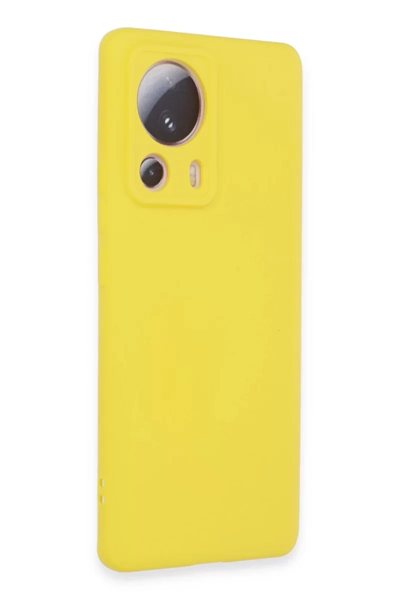Xiaomi Mi 13 Lite Kılıf Nano içi Kadife Silikon - Sarı