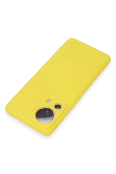 Xiaomi Mi 13 Lite Kılıf Nano içi Kadife Silikon - Sarı