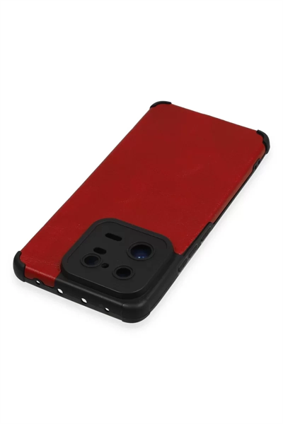 Xiaomi Mi 13 Pro Kılıf Loop Deri Silikon - Kırmızı