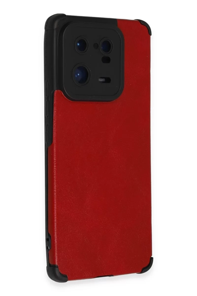Xiaomi Mi 13 Pro Kılıf Loop Deri Silikon - Kırmızı