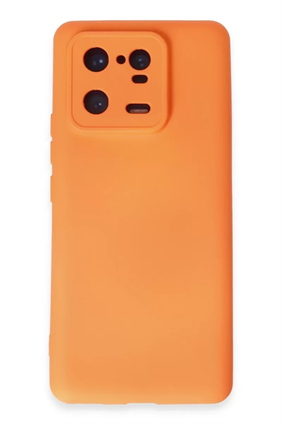 Xiaomi Mi 13 Pro Kılıf Nano içi Kadife Silikon - Turuncu