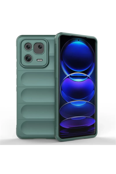 Xiaomi Mi 13 Pro Kılıf Optimum Silikon - Koyu Yeşil