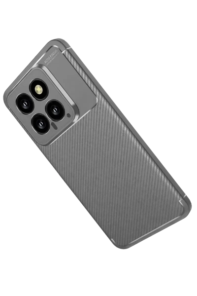 Xiaomi Mi 14T Kılıf Auto Focus Karbon Kapak - Gri