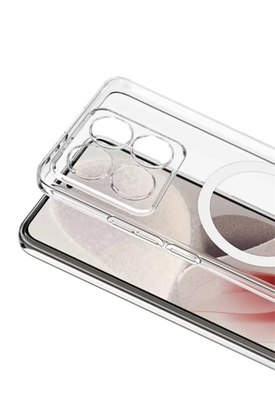 Xiaomi Mi 14T Pro Combo Sert Şeffaf Magsafe Kapak - Şeffaf