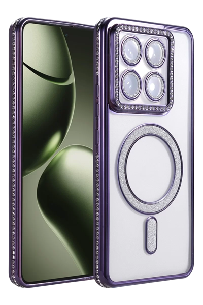 Xiaomi Mi 14T Pro Joke Simli Magneticsafe Kılıf - Derin Mor