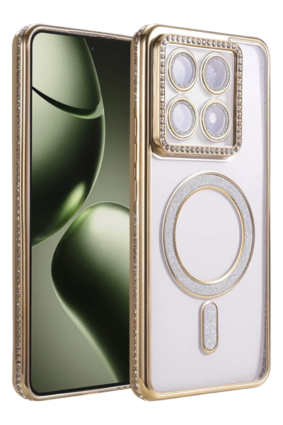 Xiaomi Mi 14T Pro Joke Simli Magneticsafe Kılıf - Gold