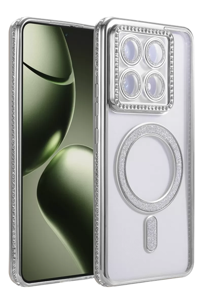 Xiaomi Mi 14T Pro Joke Simli Magneticsafe Kılıf - Gümüş