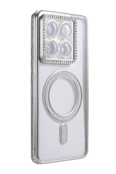 Xiaomi Mi 14T Pro Joke Simli Magneticsafe Kılıf - Gümüş