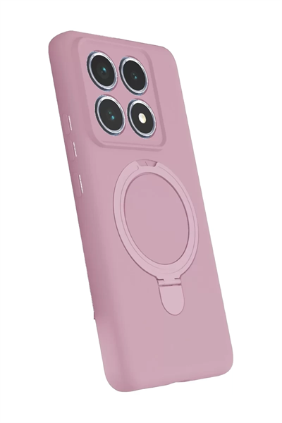 Xiaomi Mi 14T Pro Regal Magsafe Standlı Kapak - Açık Pembe
