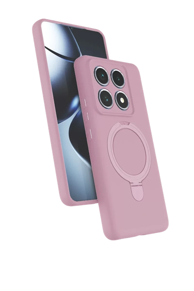 Xiaomi Mi 14T Pro Regal Magsafe Standlı Kapak - Açık Pembe