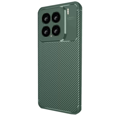 Xiaomi Mi 15 Kılıf Auto Focus Karbon Kapak - Koyu Yeşil