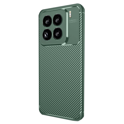 Xiaomi Mi 15 Pro Kılıf Auto Focus Karbon Kapak - Koyu Yeşil