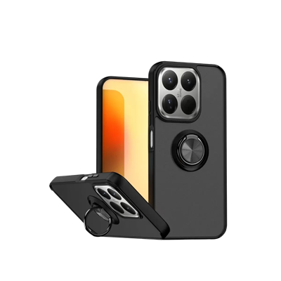 Xiaomi Mi 15T Montreal Yüzüklü Silikon Kapak - Siyah
