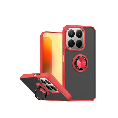 Xiaomi Mi 15T Montreal Yüzüklü Silikon Kapak - Kırmızı