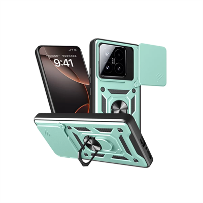 Xiaomi Mi 15T Pars Lens Yüzüklü Silikon - Yeşil