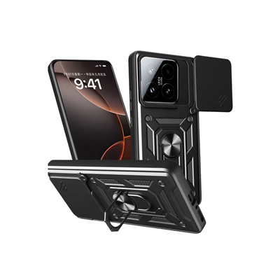 Xiaomi Mi 15T Pars Lens Yüzüklü Silikon - Siyah
