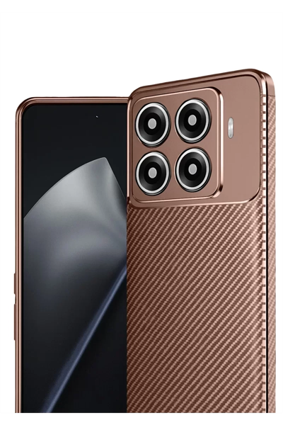 Xiaomi Mi 15T Pro Auto Focus Karbon Kapak - Kahverengi