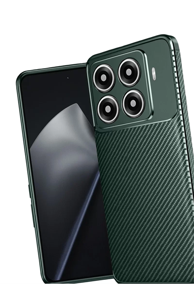 Xiaomi Mi 15T Pro Auto Focus Karbon Kapak - Koyu Yeşil