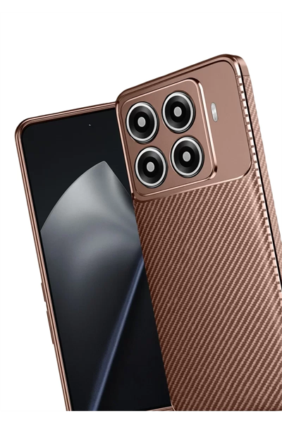 Xiaomi Mi 15T Pro Auto Focus Karbon Kapak - Kahverengi
