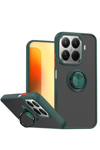 Xiaomi Mi 15T Pro Montreal Yüzüklü Silikon Kapak - Yeşil