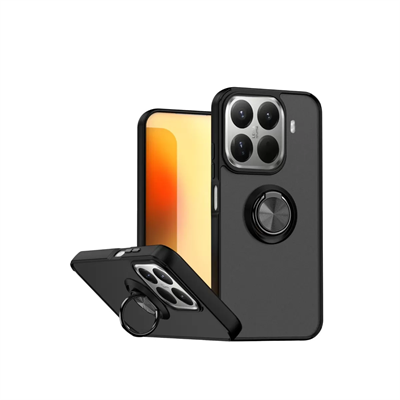 Xiaomi Mi 15T Pro Montreal Yüzüklü Silikon Kapak - Siyah