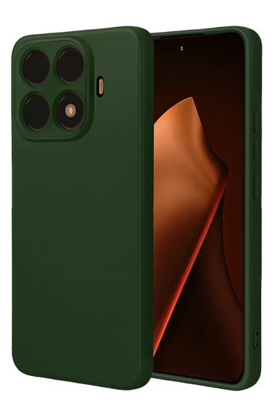 Xiaomi Mi 15T Pro Nano içi Kadife Silikon - Koyu Yeşil
