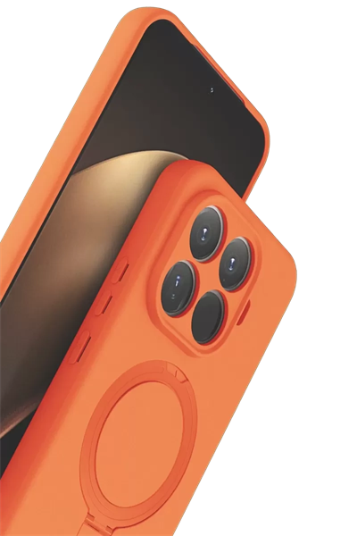 Xiaomi Mi 15T Pro Regal Magsafe Standlı Kapak - Turuncu