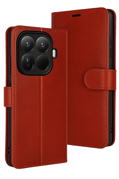 Xiaomi Mi 15T Pro Trend S Plus Kapaklı Kılıf - Kırmızı