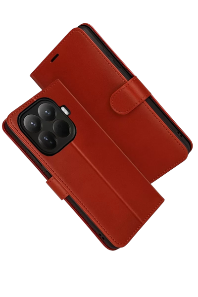 Xiaomi Mi 15T Pro Trend S Plus Kapaklı Kılıf - Kırmızı