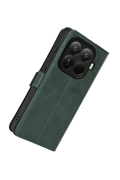 Xiaomi Mi 15T Pro Trend S Plus Kapaklı Kılıf - Yeşil