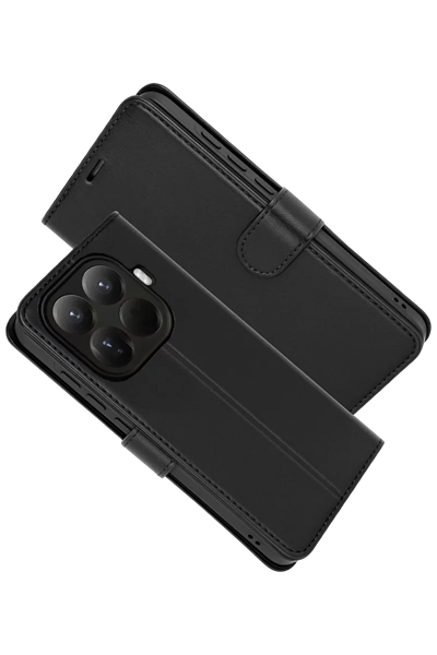 Xiaomi Mi 15T Pro Trend S Plus Kapaklı Kılıf - Siyah