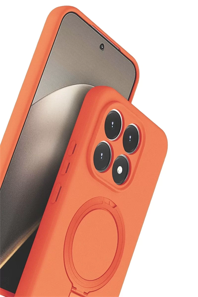 Xiaomi Mi 15T Regal Magsafe Standlı Kapak - Turuncu