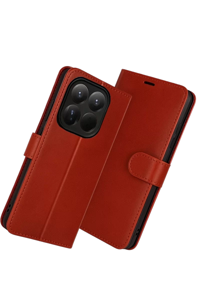 Xiaomi Mi 15T Trend S Plus Kapaklı Kılıf - Kırmızı