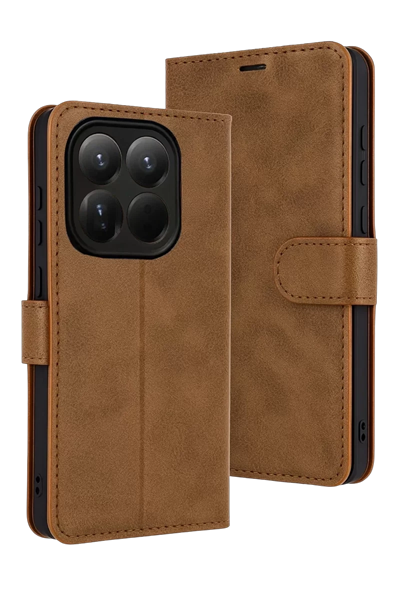 Xiaomi Mi 15T Trend S Plus Kapaklı Kılıf - Taba