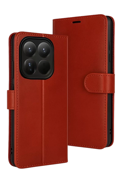 Xiaomi Mi 15T Trend S Plus Kapaklı Kılıf - Kırmızı