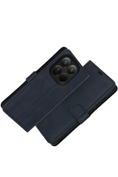 Xiaomi Mi 15T Trend S Plus Kapaklı Kılıf - Lacivert
