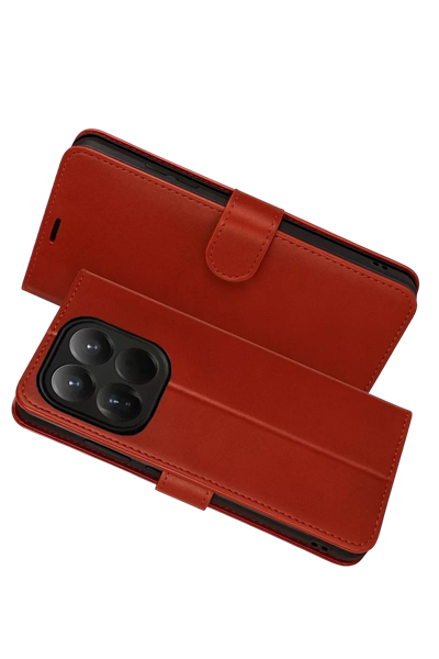 Xiaomi Mi 15T Trend S Plus Kapaklı Kılıf - Kırmızı
