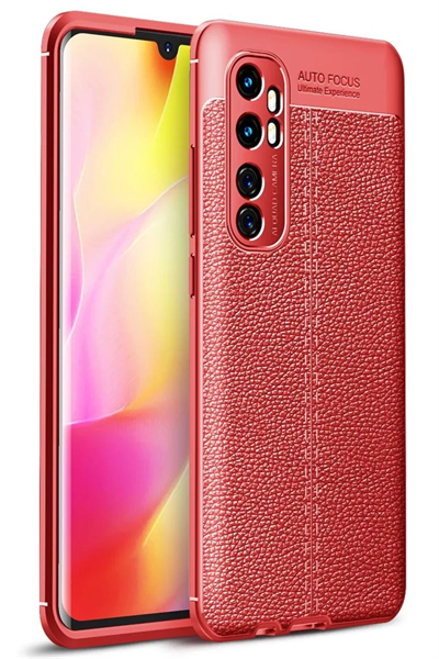Xiaomi Mi Note 10 Lite Kılıf Auto Focus Kapak - Kırmızı