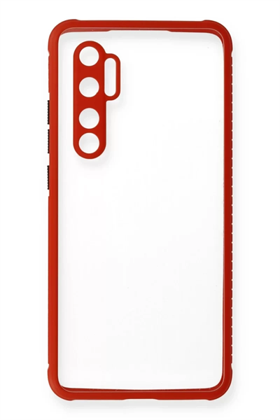 Xiaomi Mi Note 10 Lite Kılıf Miami Şeffaf Silikon - Kırmızı