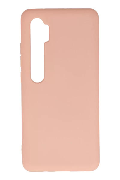 Xiaomi Mi Note 10 Lite Kılıf Nano içi Kadife Silikon - Pudra